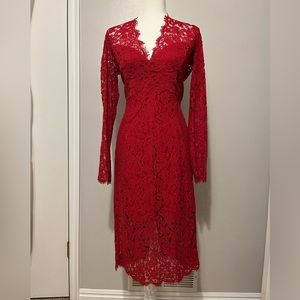 Bardot dress, size 10, Red